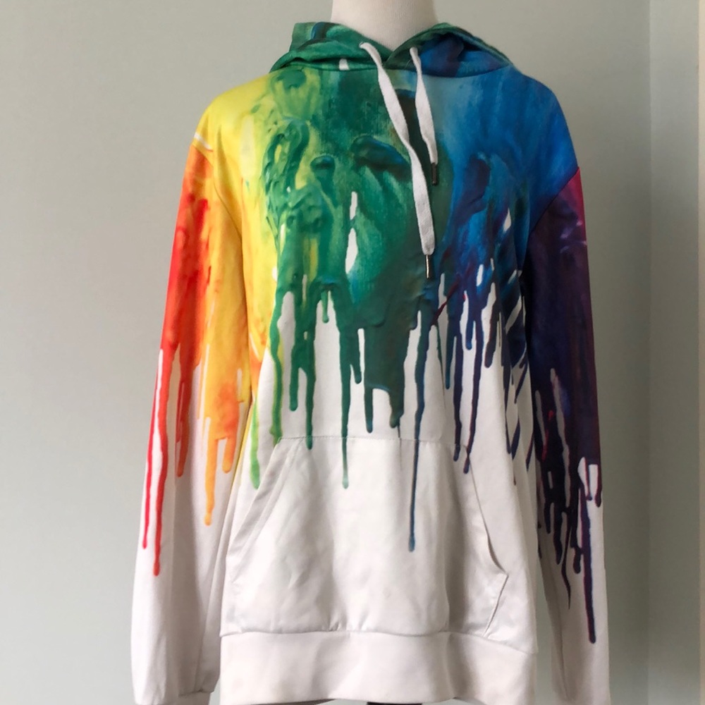 Paint Drip Hoodie Sweatshirt